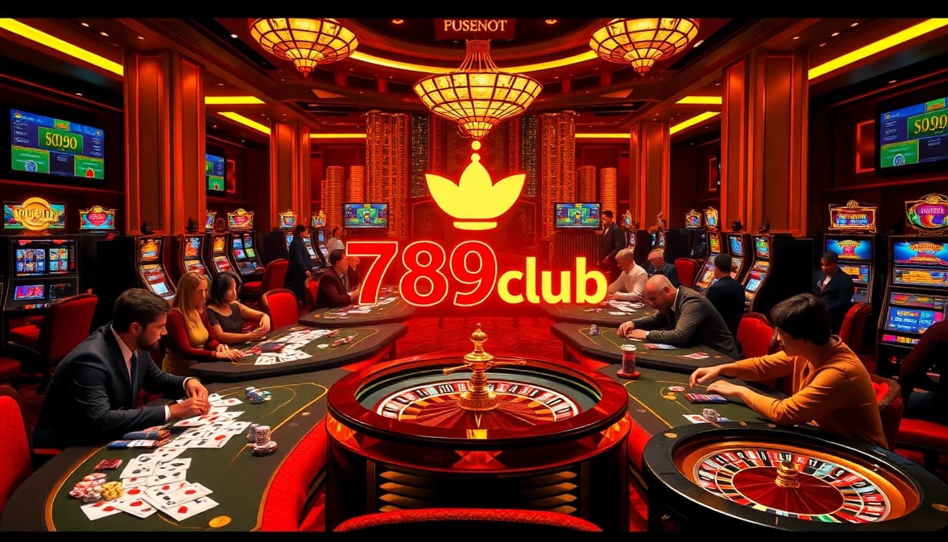 Experience a thrilling game at 789club with vibrant cards and poker chips on a luxury casino table.