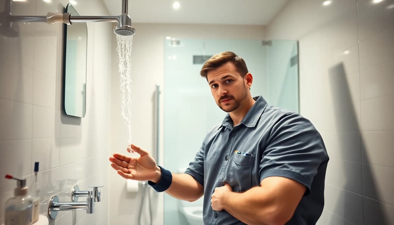 Sanitär Notdienst Techniker bietet schnelle Hilfe bei Rohrproblemen im modernen Badezimmer.