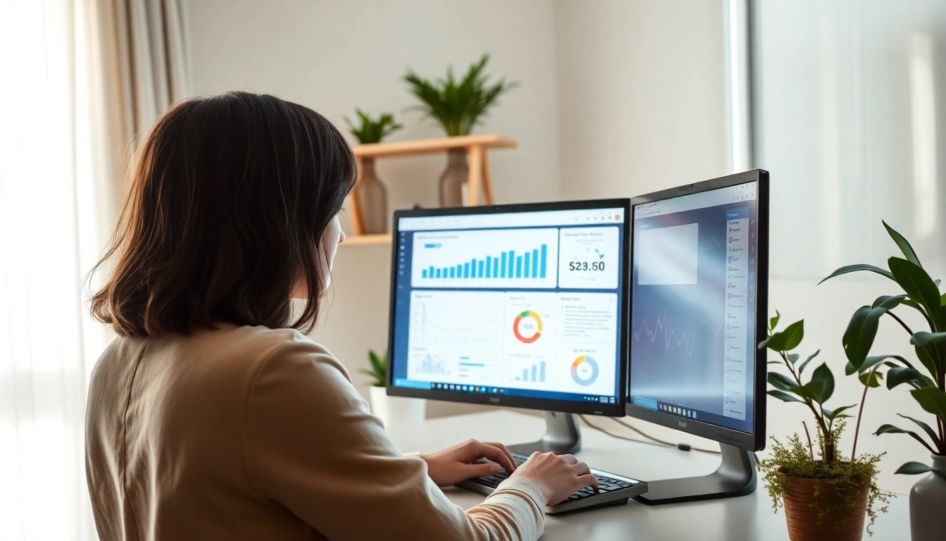 Überwachen Sie den Web-Rang mit modernem Computer-Setup.