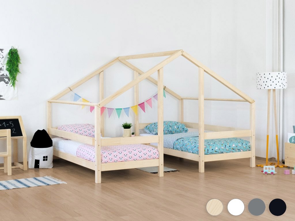 Das ideale Kinderbett: Hausbett 120x200 mit natürlicher Kiefer-Optik