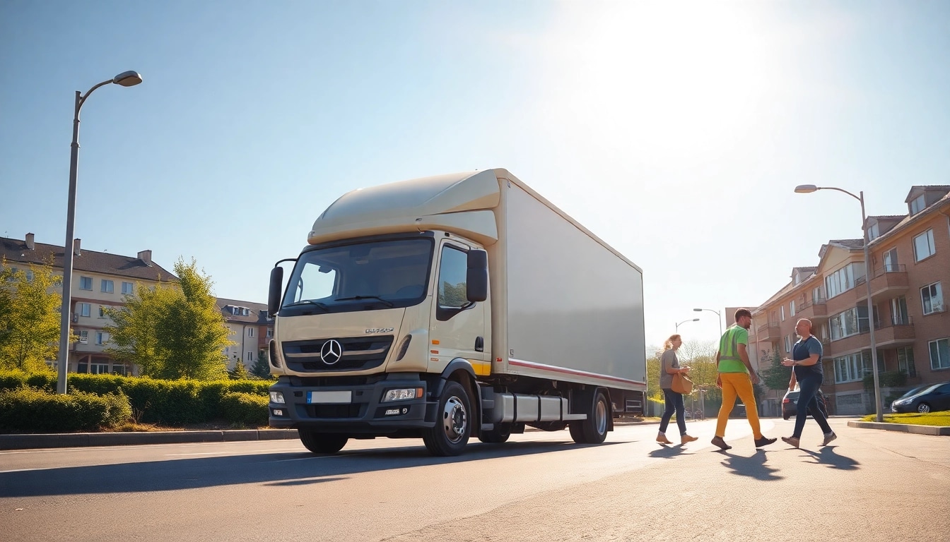 Professionelle Umzugshelfer von Umzugsunternehmen Hagen laden Möbel in einen LKW.