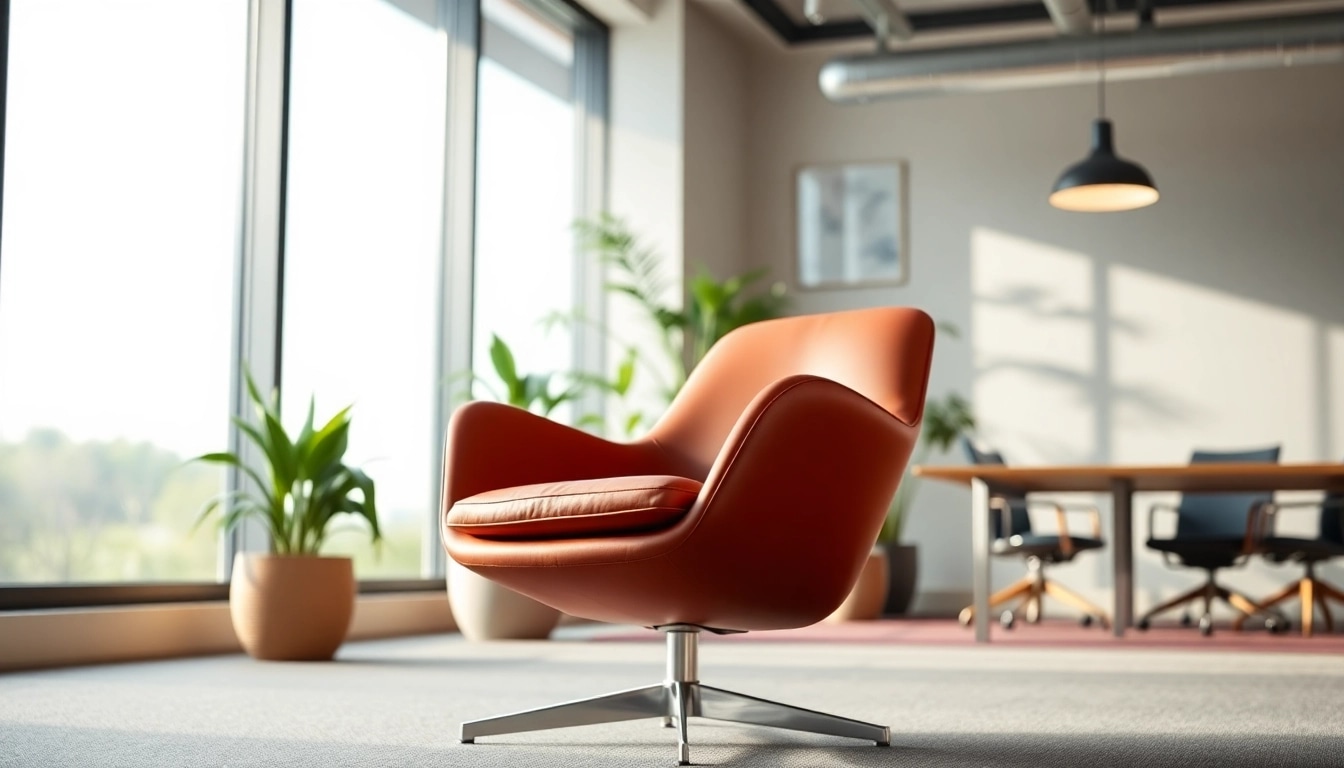 Refurbished Vitra chair in a modern office, showcasing elegant design and comfort.