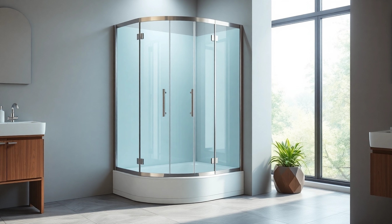 Entspannen Sie in einer modernen duschkabine 80x80 eckeinstieg mit eleganten Glasflächen.