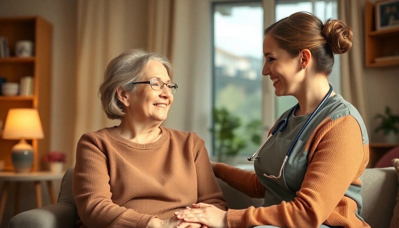 Pflegefachkraft Hameln providing compassionate care to a patient in a home setting.