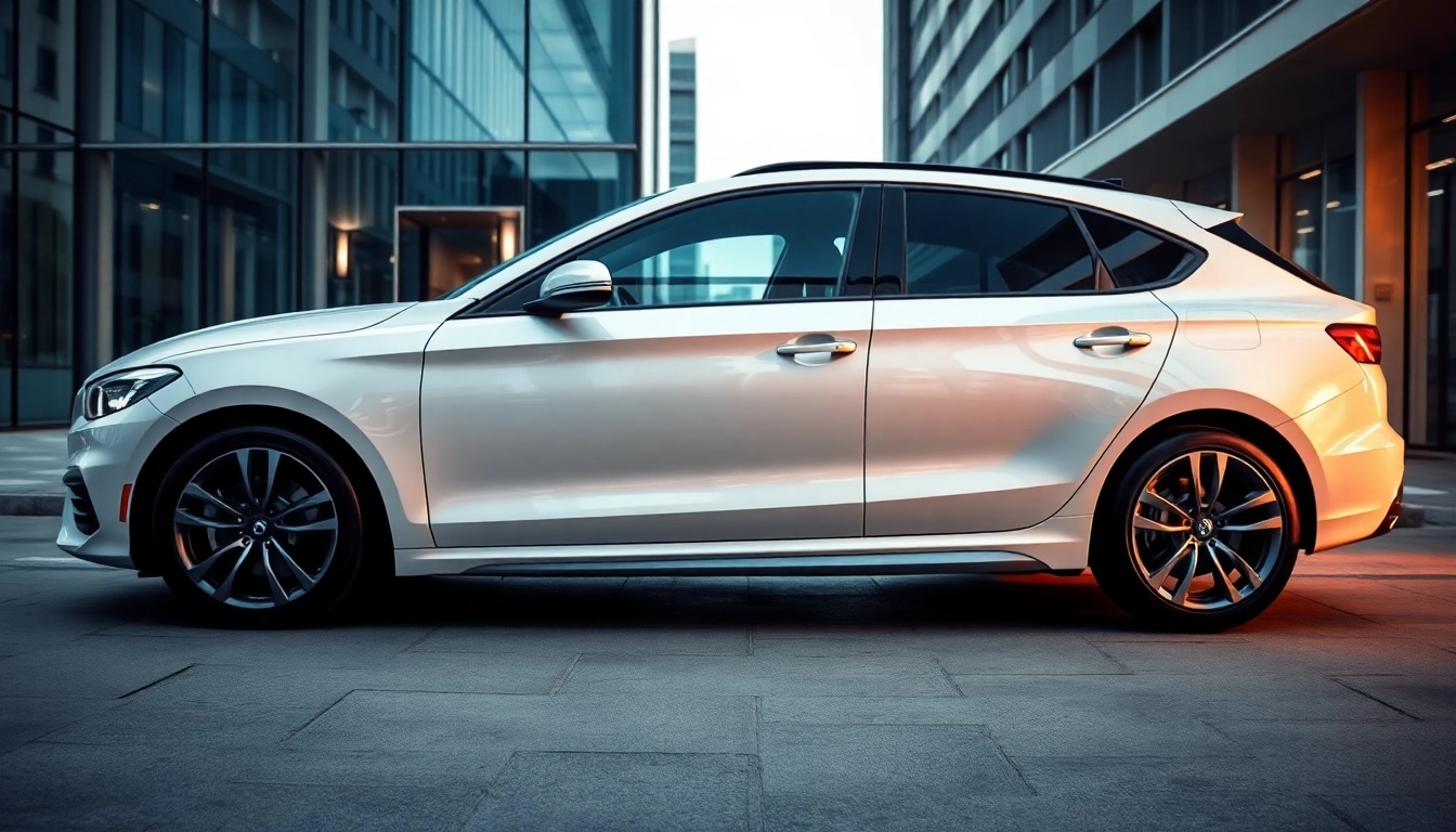 Auto mit glänzender Lackschutzfolie reflektiert professionell die PPF Kosten München.
