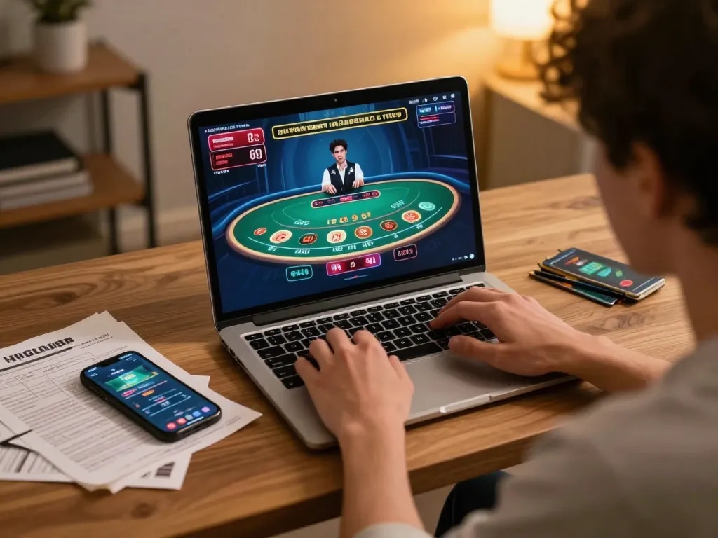 Engaging with https://va88.uno/ through live dealer blackjack at home, focusing on strategy notes and mobile app.