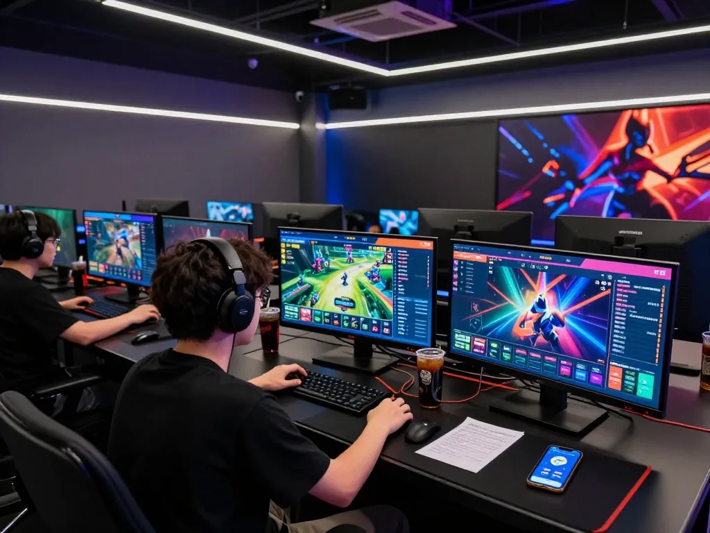 Engaging esports betting scene on mk8th platform, showing real-time game action and immersive atmosphere.