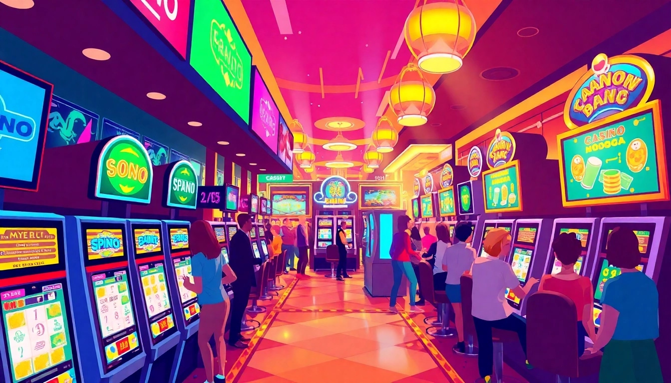 Experience thrilling Casino Bonus offers with exciting slot machines and vibrant casino ambiance.