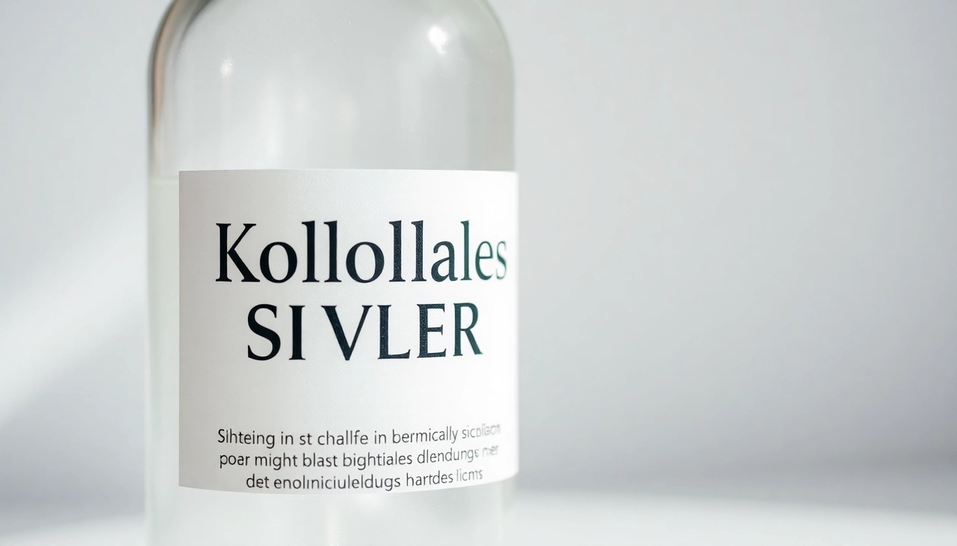 Kolloidales Silber bottle showcasing its purity and quality for health applications.