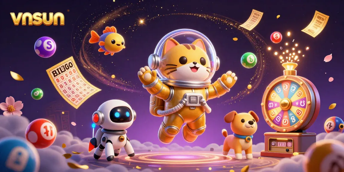 Experience the thrill of winning at vnsun with a captivating 3D casino illustration showcasing vibrant lottery elements.