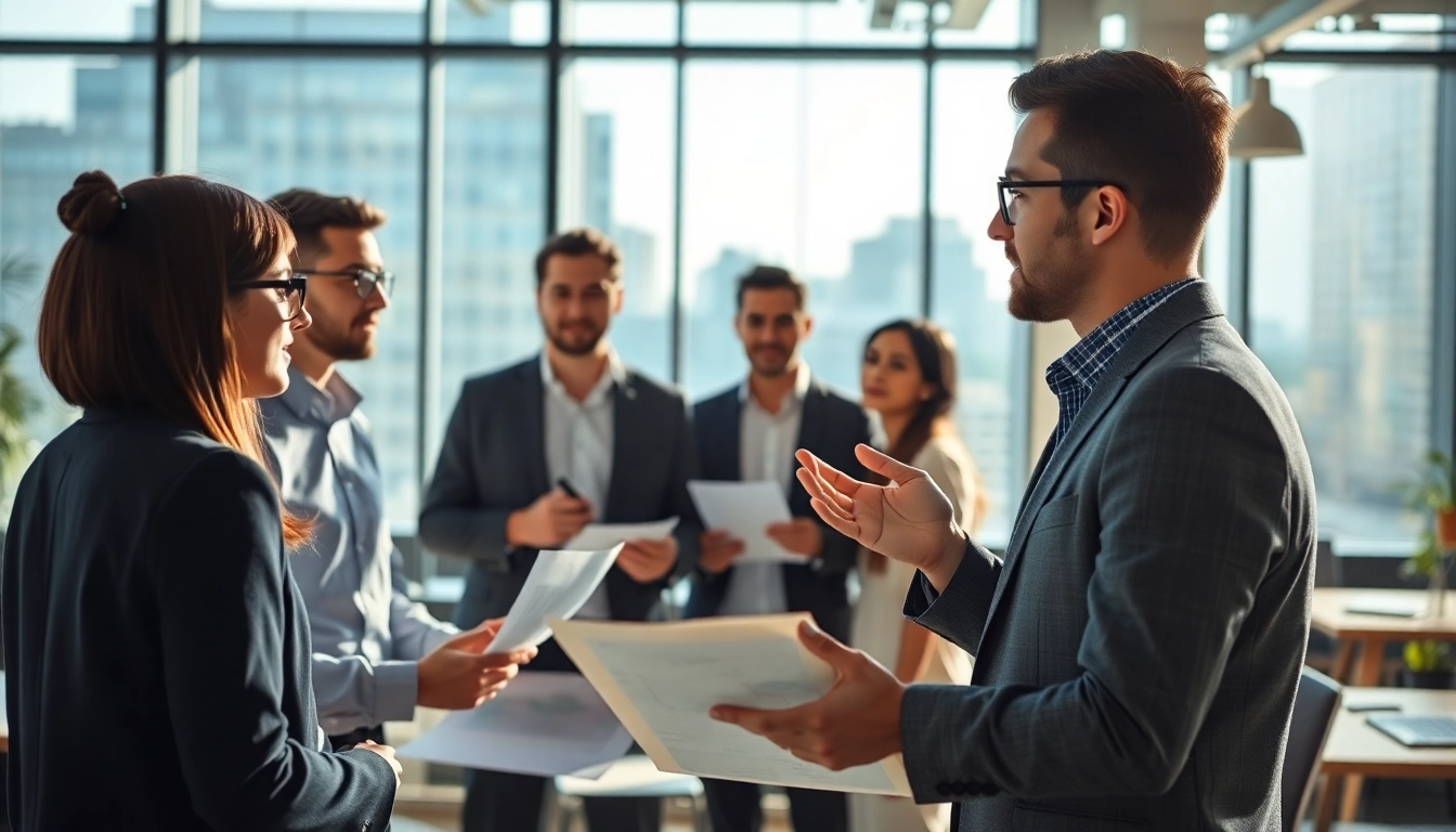 Headhunter Ingenieure in modernem Büroumfeld, strategisches Gespräch über Rekrutierung.