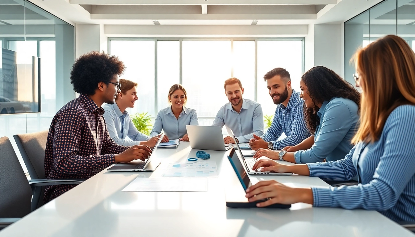 Software Hilfe in einem modernen Büro, das professionelle Unterstützung durch ein engagiertes Team zeigt.