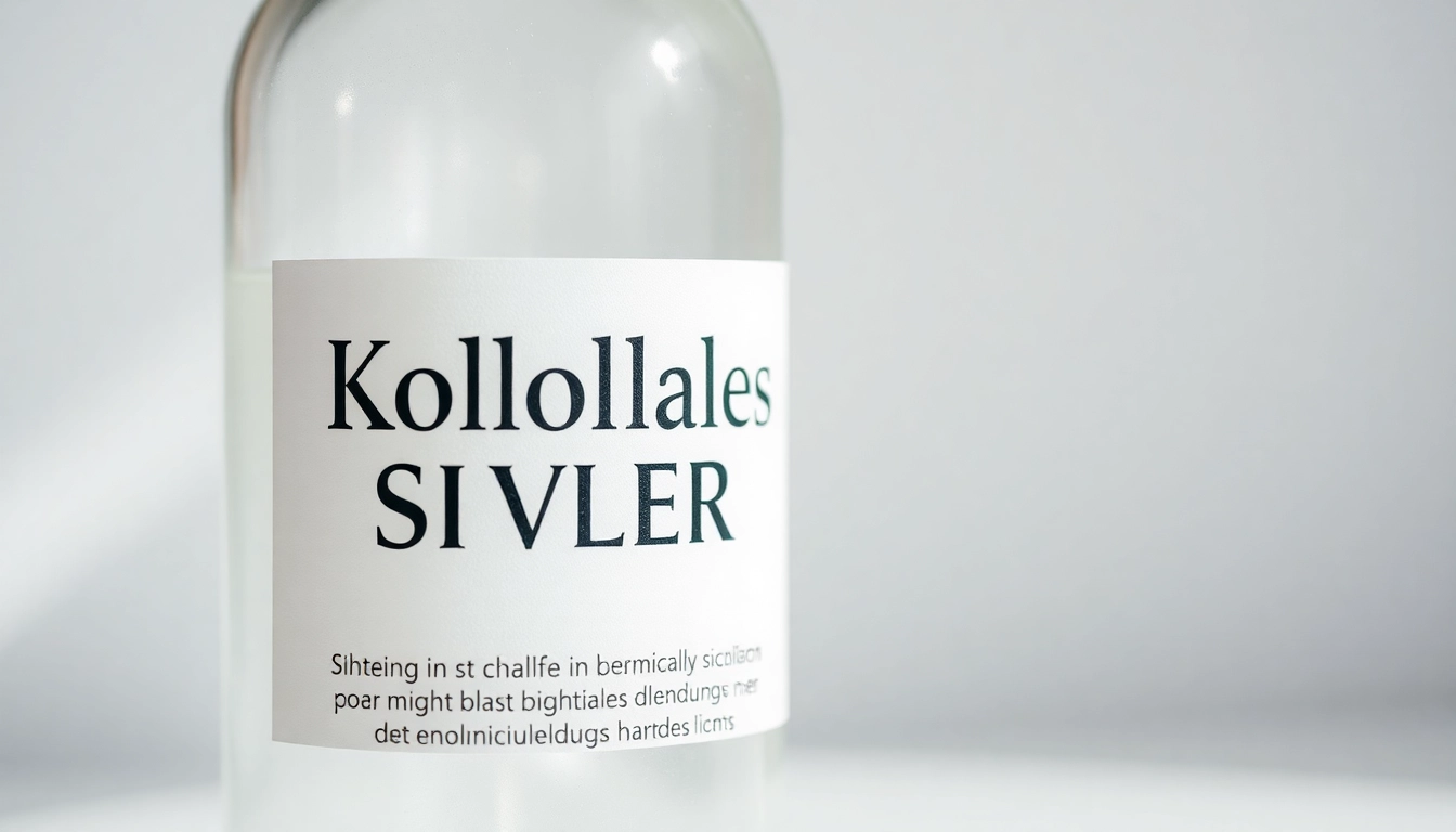 Kolloidales Silber bottle showcasing its purity and quality for health applications.