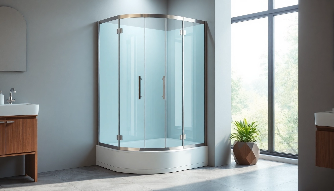 Entspannen Sie in einer modernen duschkabine 80x80 eckeinstieg mit eleganten Glasflächen.