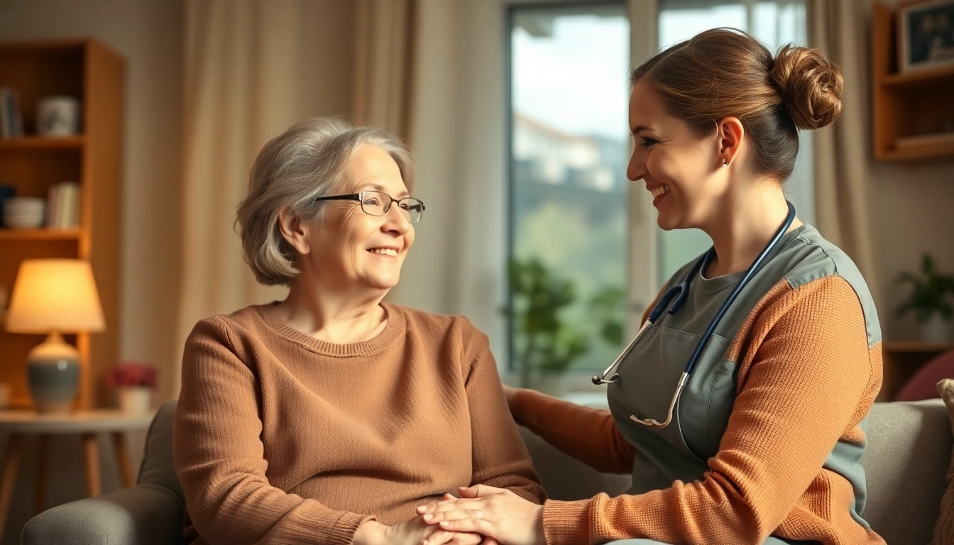 Pflegefachkraft Hameln providing compassionate care to a patient in a home setting.