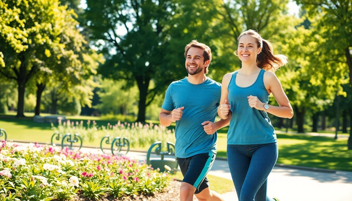 Aktive Person genießt die Freiheit beim Joggen im Park, repräsentierend für einen gesunden Gewichtsverlust.