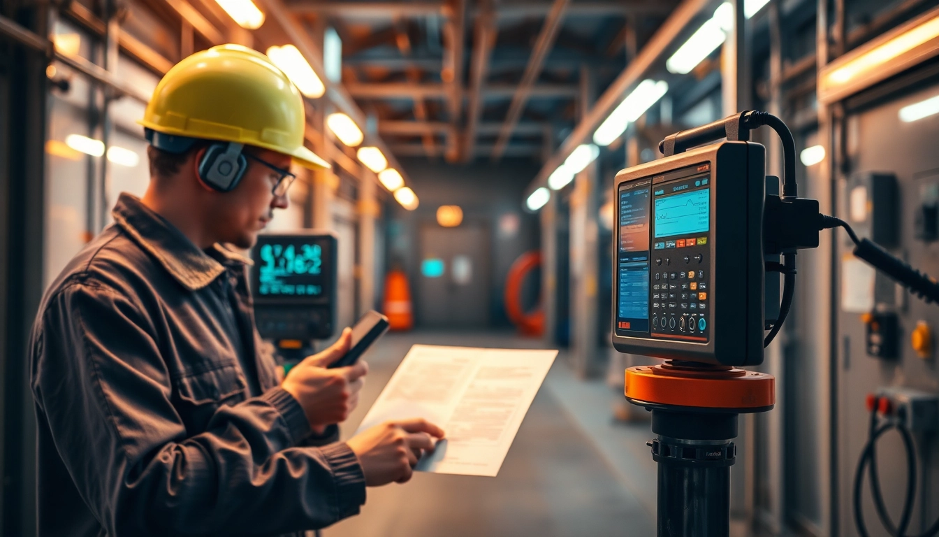 Fachtechniker führt eine DGUV V3 Prüfung an elektrisch Geräten durch, sorgt für Sicherheit und Qualität.