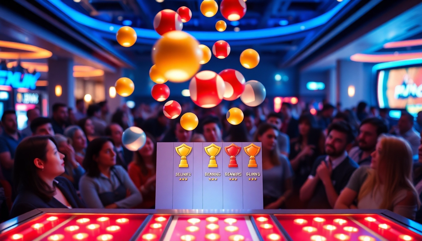 Spielen Sie Plinko Casino: Bunte Kugeln fallen über das spannende Casino-Spielbrett.