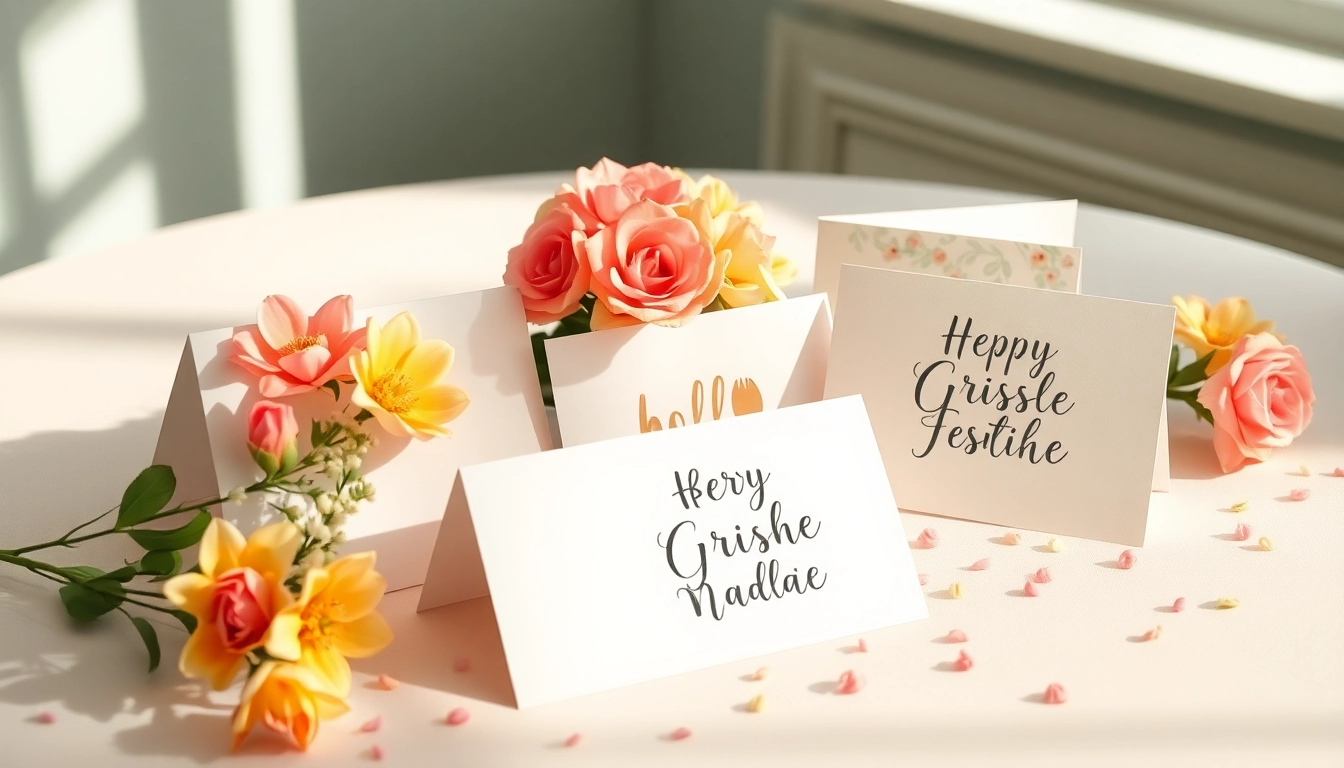 Gestalten Sie ausdrucksstarke Grusskarten mit bunten Designs und kreativen Texten für jeden Anlass.