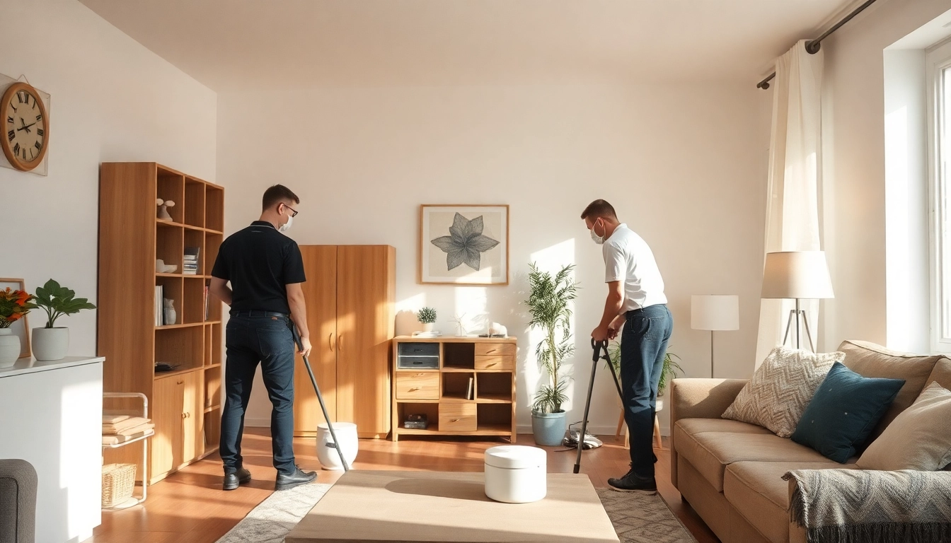 Professionelle Entrümpelung Wien: Team bei der Räumung einer Wohnung, sorgfältiger Umgang mit Anwohnerbesitz.