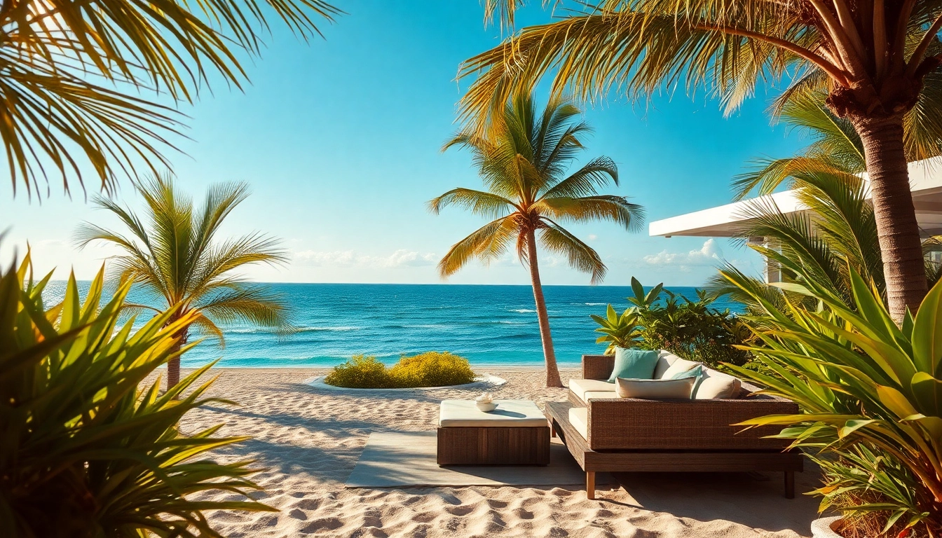 Entspanne in der Küstenlaube mit Blick auf das Meer und tropisches Ambiente.