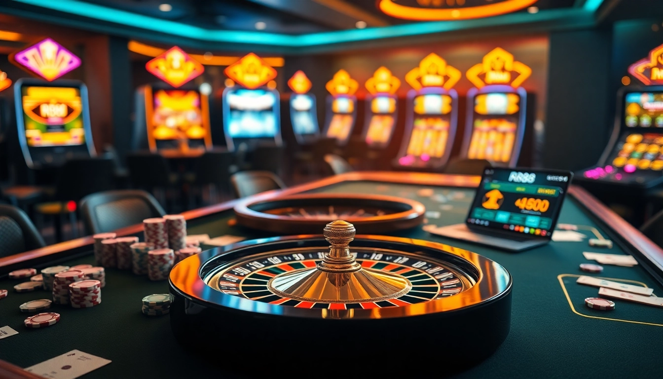 Experience the thrill of rr88 at a luxurious casino table with sleek poker chips.