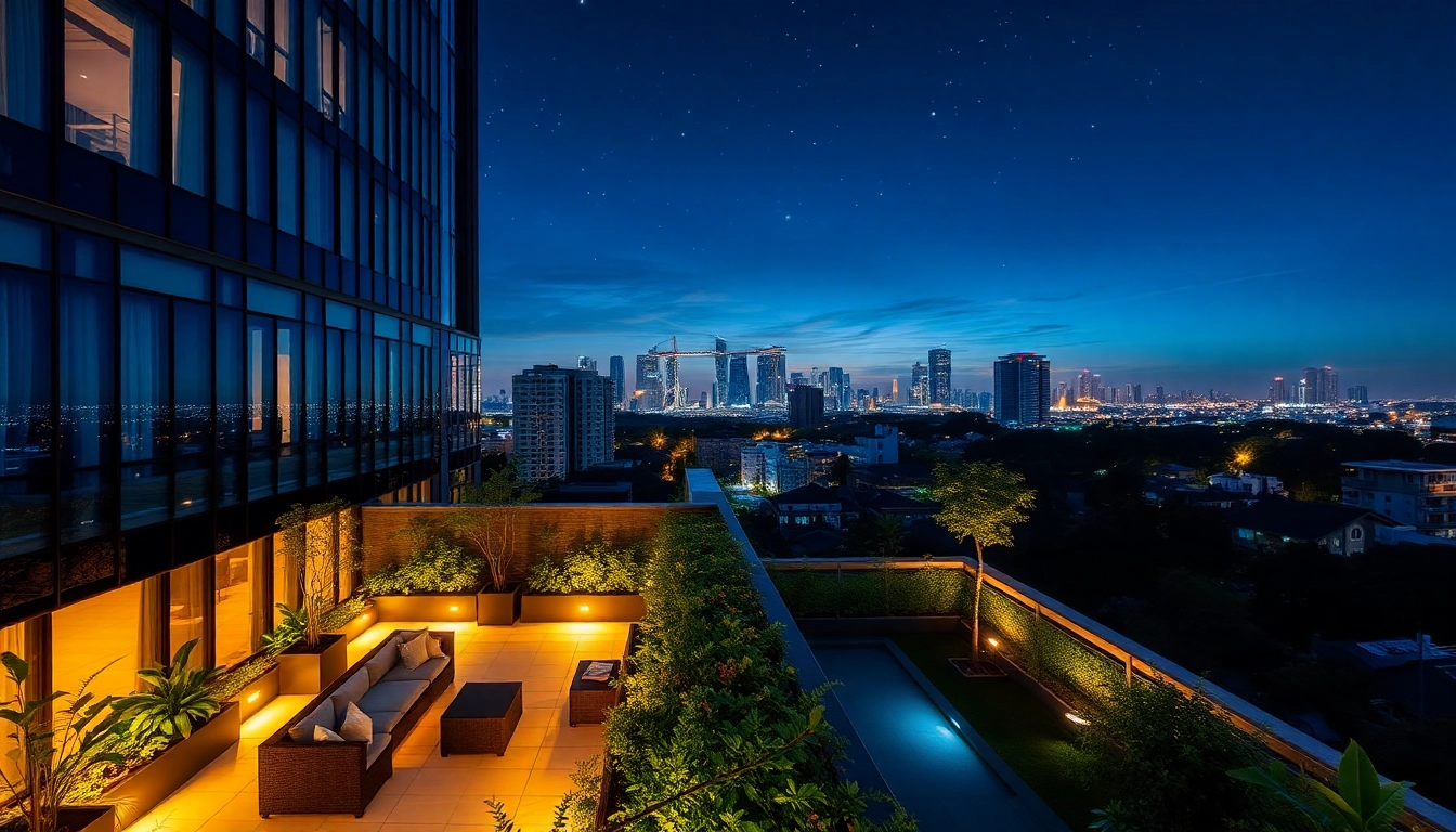 Tampines St 95 EC showcases a luxurious residential complex illuminated at night.