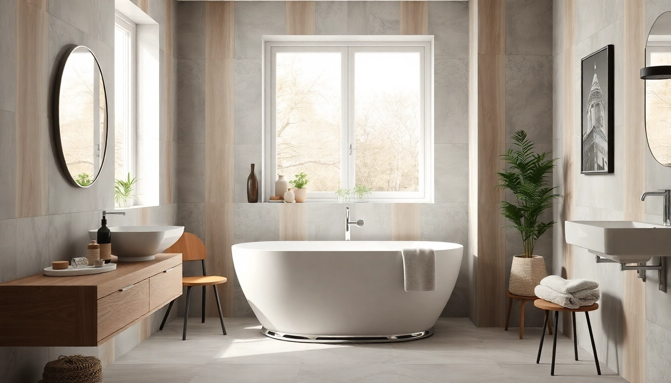 Die sonni Duschkabine im eleganten Badezimmer mit stilvollen Accessoires und sanftem Licht.