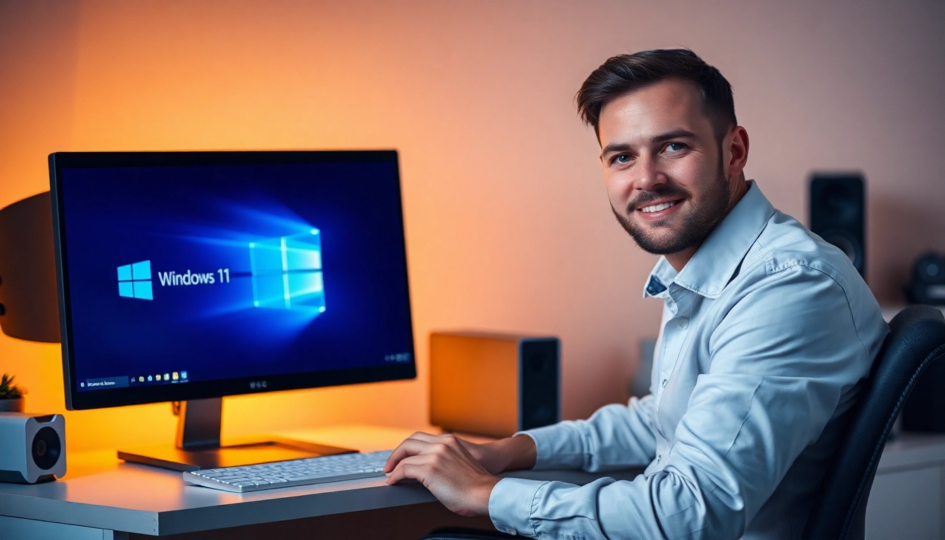 Erleben Sie, wie Sie Windows 11 ISO Download mit Rufus installieren, der Benutzer zeigt den erfolgreichen Fortschritt am Computer.