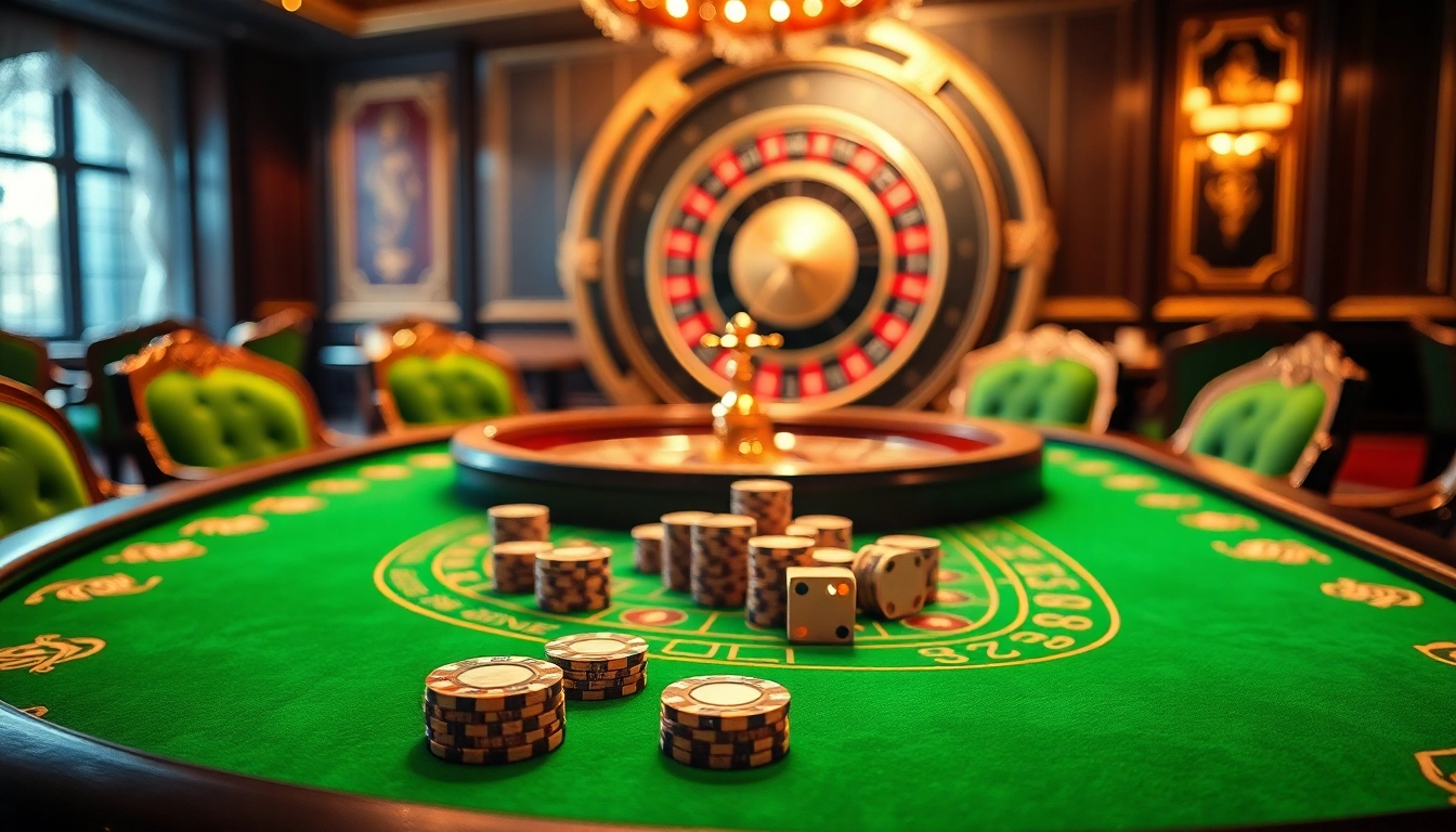 Experience the excitement at the GG88 casino table, showcasing vibrant gameplay and luxurious decor.