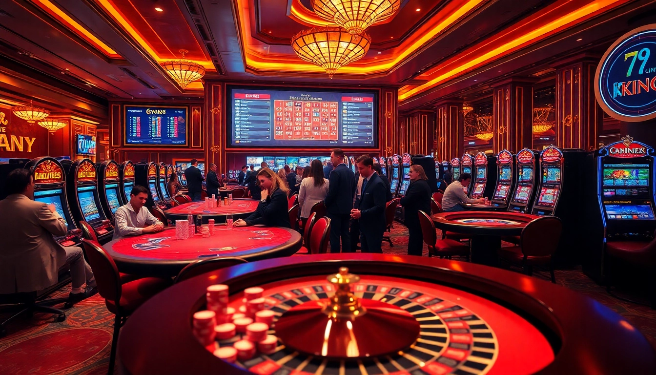Experience the thrill of 79KING casino with engaged players and vibrant gaming elements.