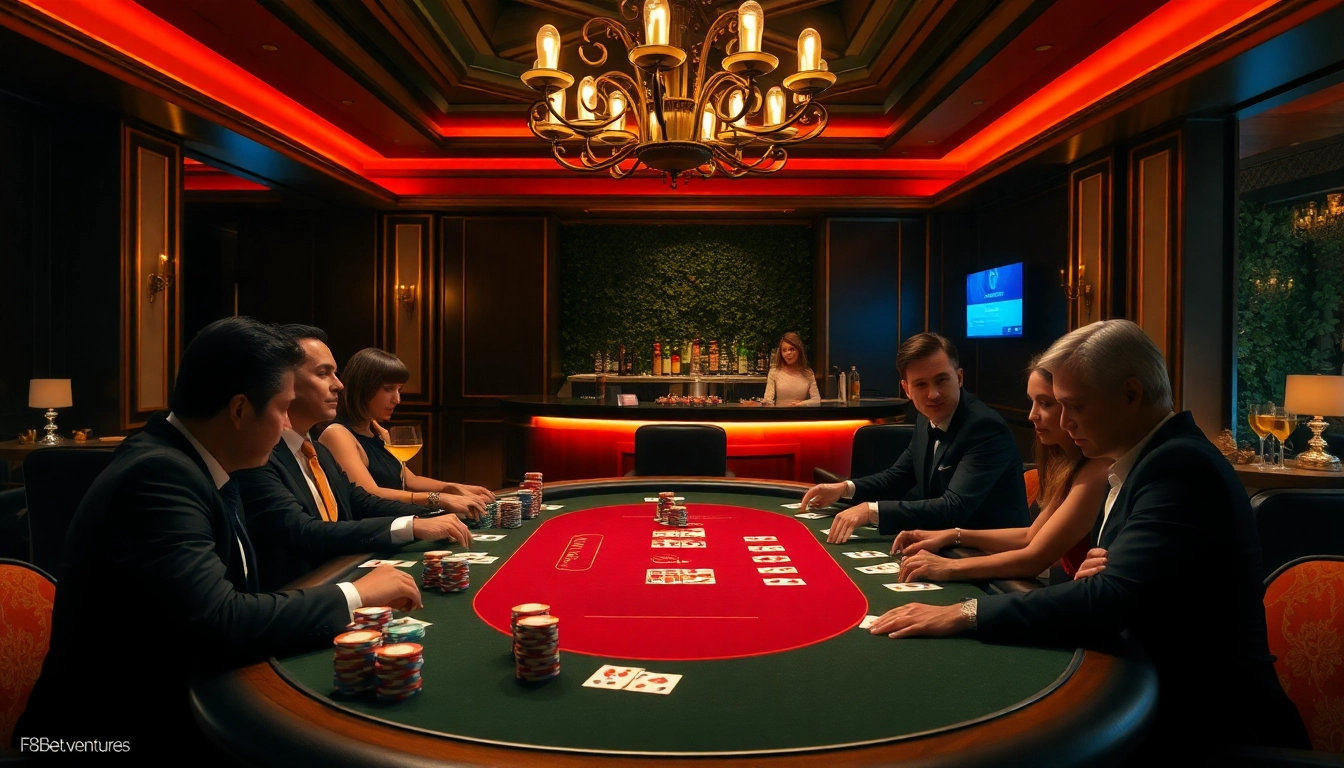 Experience thrilling poker gameplay at https://f8bet.ventures/ with vibrant chips and sophisticated ambiance.